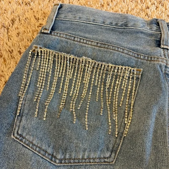 Madewell Rhinestone Jean Shorts - Picture 5 of 7